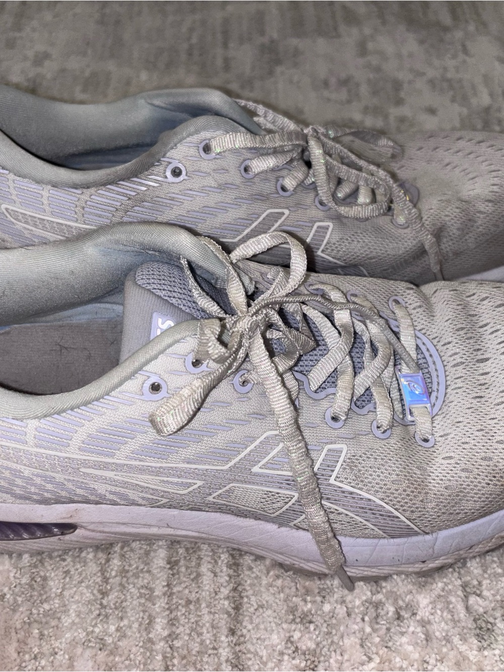 ASICS Women's Light Gray Athletic Running Shoes